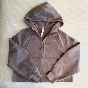 Lululemon Scuba Oversized 1/2 Zip Hoodie • Size XS/S, Violet Verbena *DAMAGED